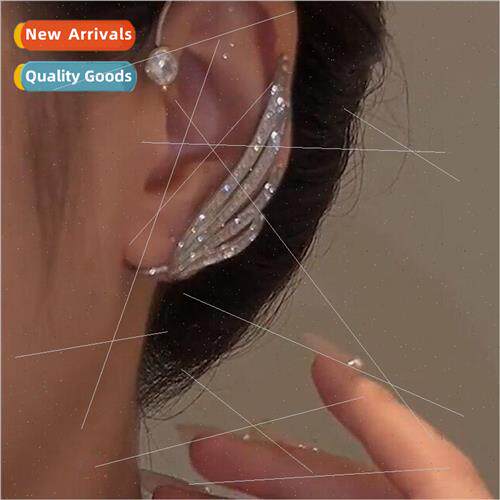 Flash diamond wing ear clip whout ear hole female simple col