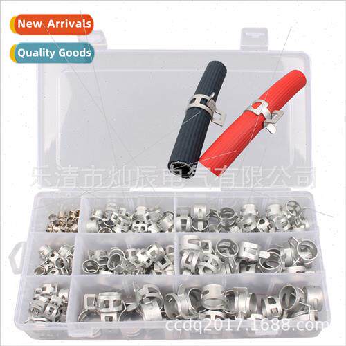 160PCS Elastic Pipe Clamps Hoops Pipe Bands Throat Bands Cla