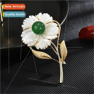 Classic Elegant Flower Brooch Women Fashion Leaf xury Fixed