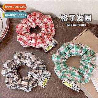 Autumn winter wh label plaid pattern sausage hair bgirl tie