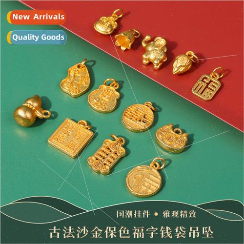 blessed money bag pendant diy bracelet necklace accessories