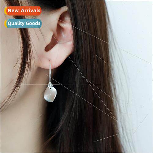 Matte frosted round pcs earrings simple lazy Europe shaped e