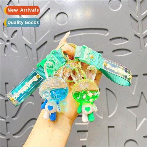 Color blocking rabb cute pet acrylic keychain key chain bag