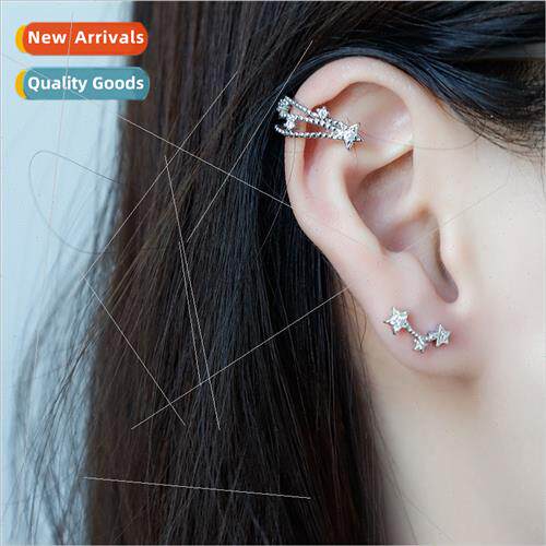 Zirconia star ear clips wh  welfare whout ear holes ear jewe