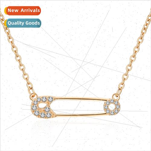 2020 new fashion versatile slim pin necklace fine girl colla