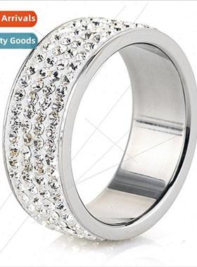 Europe new set 4 rows diamonds 7MM fashion stainless steel r