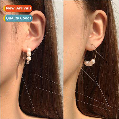 Europe circle earrings female fashion hundred Korea ins thre