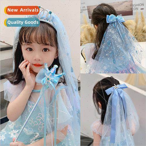 Aisha headdress girls Frozen hair accessories crown veil mag