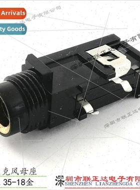 3-pin mono 6.35mm microphone female chassis gold port horizo