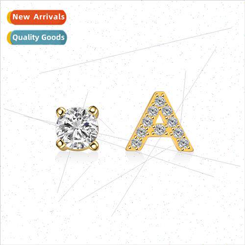 New Declaration Letter Irregular Earrings Europe Zirconia Sm