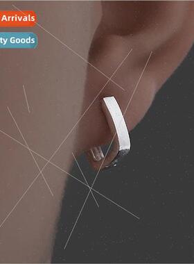 Geometric ssurface square earrings Korea cold wind brushed f