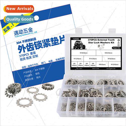370pcs 11 specifications 304 Stainless external teeth lockin