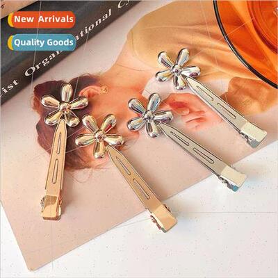 Broken hair clip metal flower side clip female ehead whout t