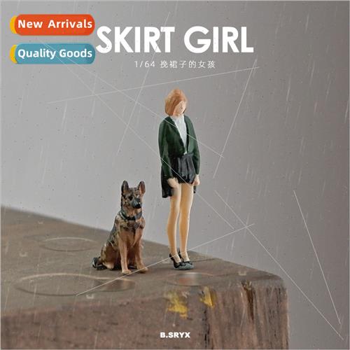 1/64 skirt girl miniature doll scene wh tide play sandbox mi