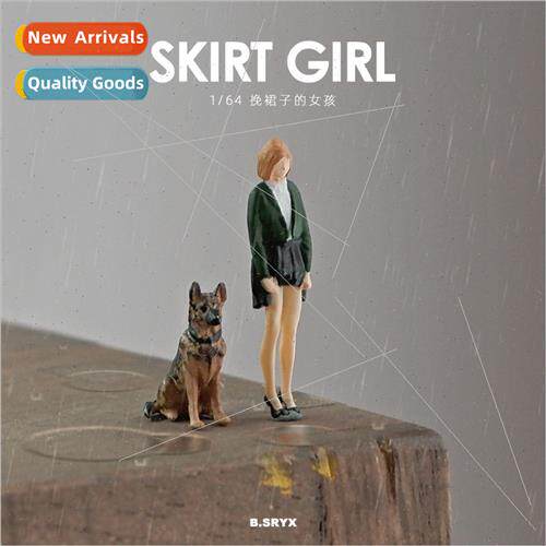 1/64 skirt girl miniature doll scene wh tide play sandbox mi