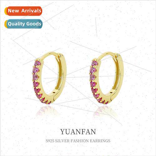 925 silver simple earrings earrings earrings buckle female i