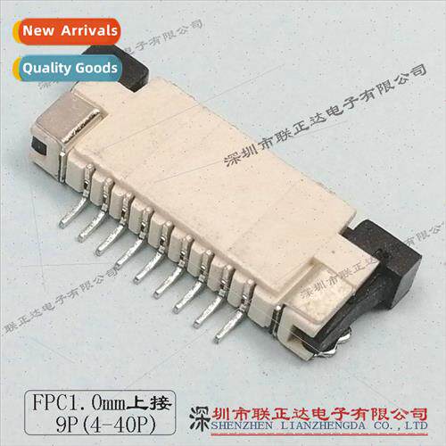 9pinFPC connector 1.0mm top contact row fpc holder drawer 4-