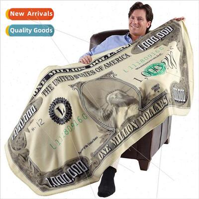 Million Dollar Novelty Blanket Dollar Wool Blanket Slip Bank
