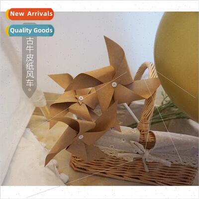 Outdoor picnic kraft paper vintage paper pinwheel Mori birth