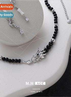 Dragon Beaded Necklace Women Vintage Delicate che Sweater Ch