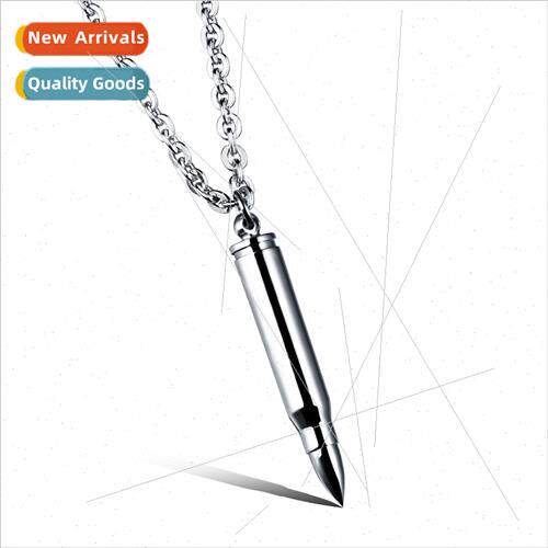 Hip Hop Bullet Stainless Steel Pendant Bully Tanium Men Neck