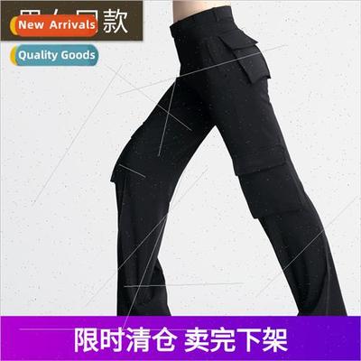 Latin Dance Pocket Pants Female Male Adult Latin Modern Danc
