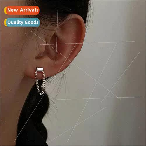 Small short earrings simple new tide Korea commuter fashion