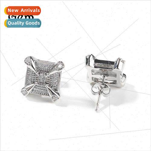 Europe Dragon Claw Square Zirconia Earrings Fashion Retro Hi