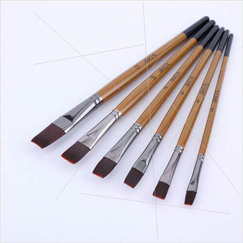 6pcs Imation Wolf Tail Color Sharp Edge Nylon Hair Teal Rod