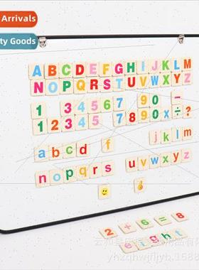 Baby leracy wooden alphabet stickers number stickers magneti