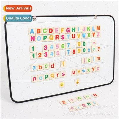 Baby leracy wooden alphabet stickers number stickers magneti