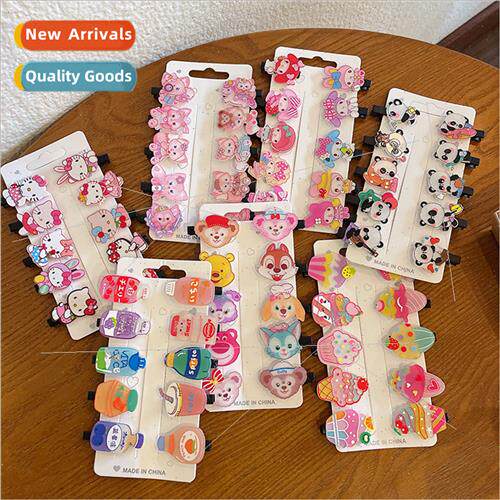 Korea cute female cartoon animal na Belle hair clips baby gi
