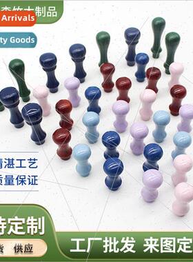 Fire Lacquer Stamp Handle Macaron Color Wooden Handle Meltin