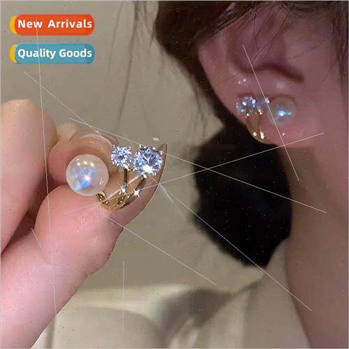 S925 silver needle Korea pearl earrings female niche a two w