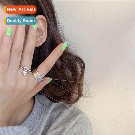 Smiley ring women fashion do old index finger ring hundred w