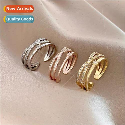 che simple cross ring female ins fashion student index finge