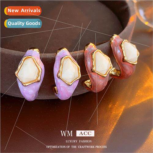 silver needle oil drop irregular earrings fashion earrings f
