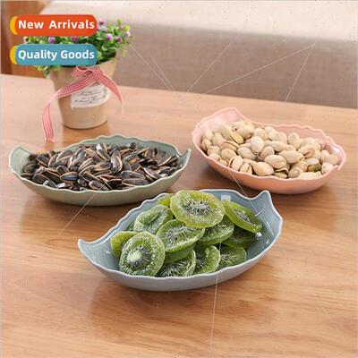 Colorful leaf-shaped fru plate candy plate fashion candy col