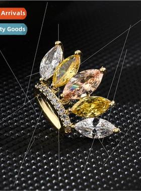 Fashion Korea Colorful Zirconia Crown Prickly Horse Pin Cute