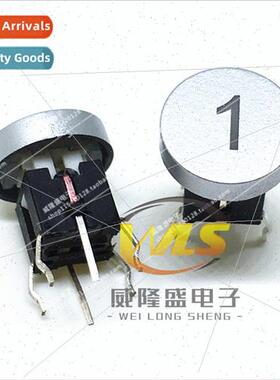 Tap swch 6*6*9.5 wh light power swch wh C round cap number 0