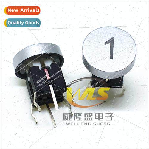 Tap swch 6*6*9.5 wh light power swch wh C round cap number 0