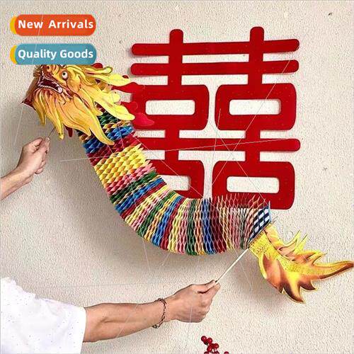 Colorful paper dragon gold dragon morning robe dance dragon