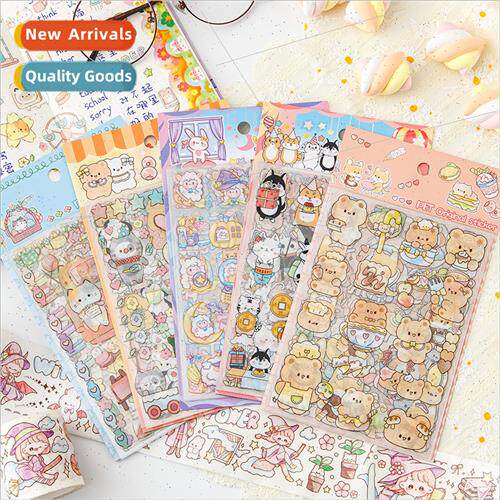Cute handbook stickers cartoon children PET waterprodecorati