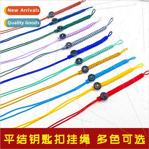 Flat knot wh buckle key lanyard coil mple short hand-woven c