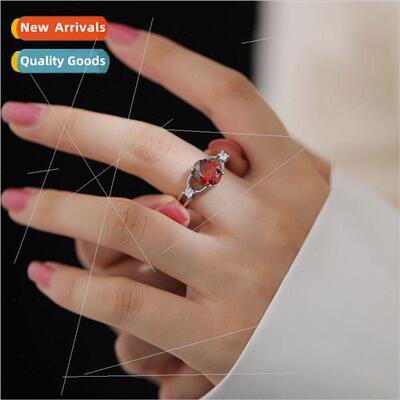 Europe nd simple ins garnet red zirconia ring engagement wom