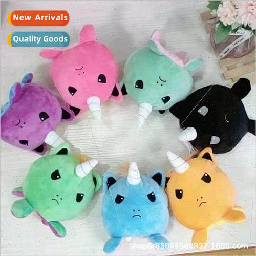 Reversible unicorn turtle plush toys cute animal flip cat do
