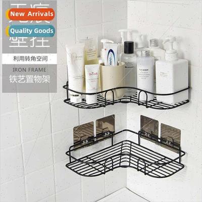 Bathroom Corner Shelf Bathroom No-Punch Iron Organizer Trian
