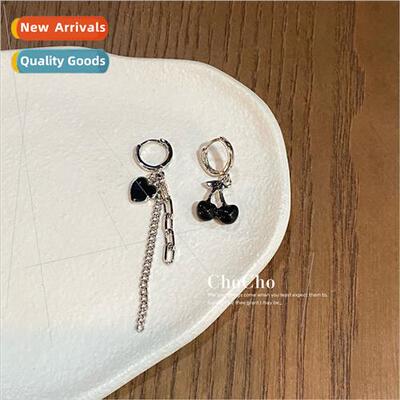 Asymmetrical earrings cherry love earrings female summer nic