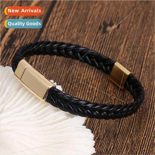 Europe Gold Magnetic Clasp DIY Engraved Stainless Steel Squa