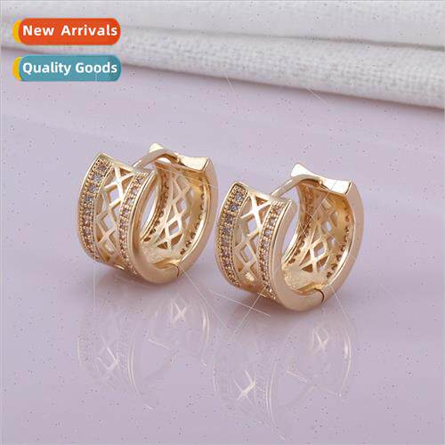 1 Pair New Fashion Women Earrings Gold Elegant Fashion Party